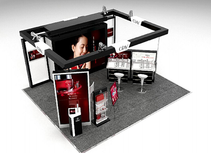 玉蘭油展柜定制案例