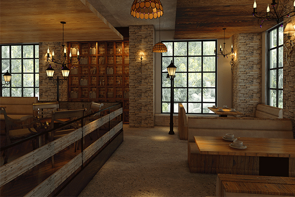 咖啡店展柜制作