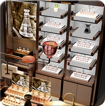 精油護膚品展柜
