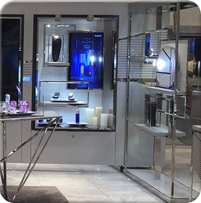 不銹鋼化妝品展柜