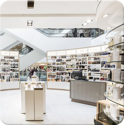 商場烤漆化妝品展柜