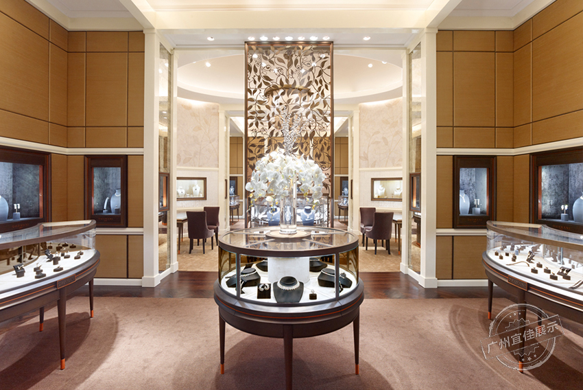 圓形不銹鋼珠寶展柜