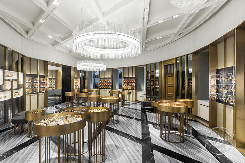 圓形不銹鋼珠寶展柜