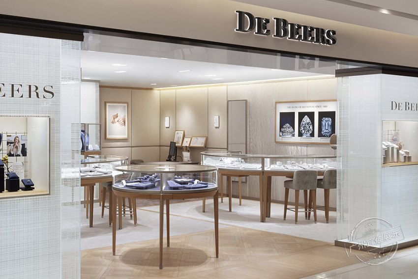 圓形不銹鋼珠寶展柜