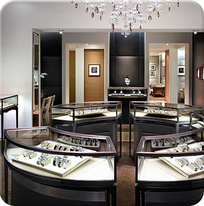 圓形不銹鋼手表展柜