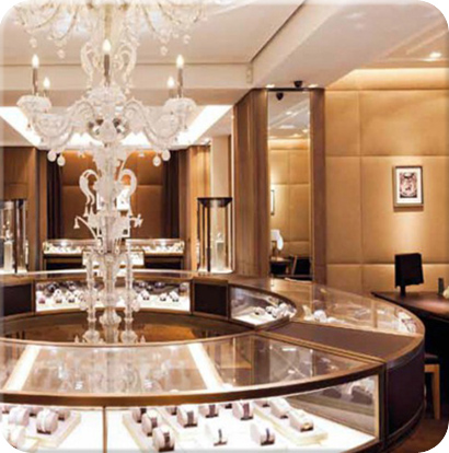 圓形不銹鋼手表展柜