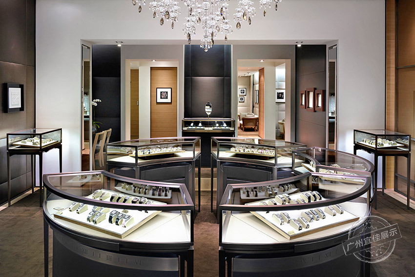 圓形不銹鋼手表展柜