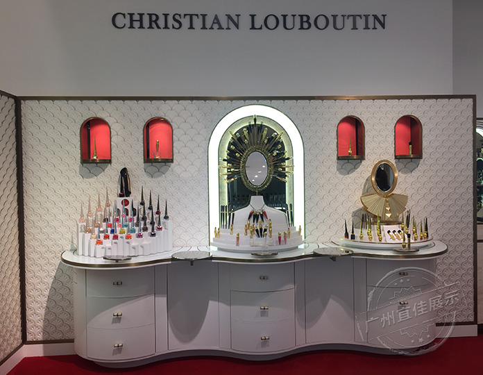 白色烤漆化妝品展示柜