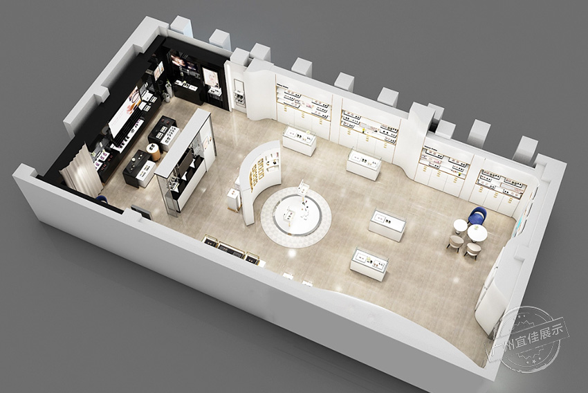 DERIK 化妝品玻璃展柜