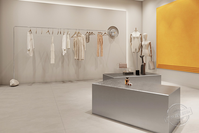 奶油風(fēng) 服裝展柜