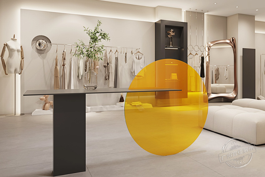 奶油風(fēng) 服裝展柜