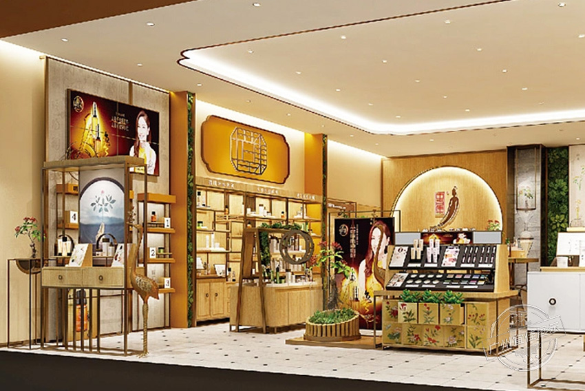 中草集 化妝品展柜