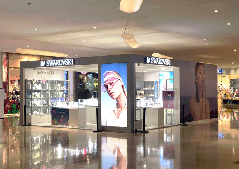 施華洛世奇珠寶展柜定制案例