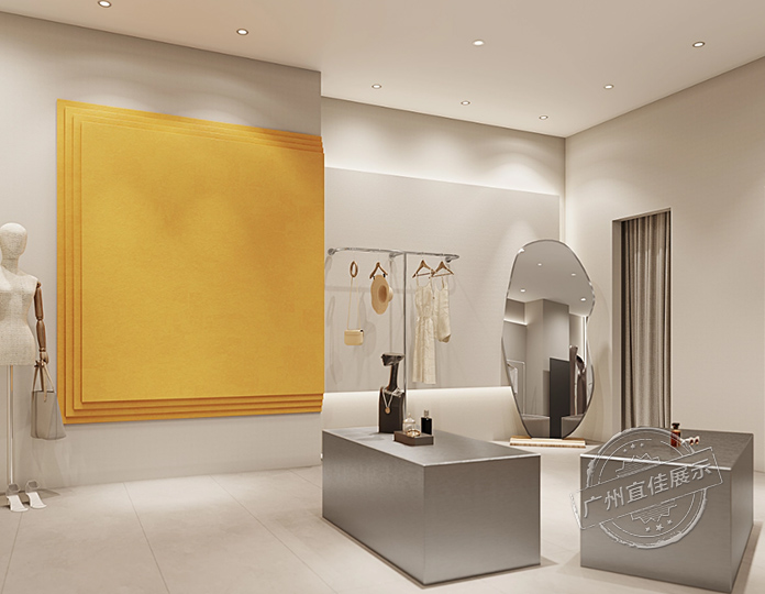 奶油風(fēng) 服裝展柜